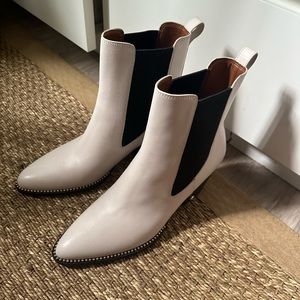 Off-white Coach leather ankle boots